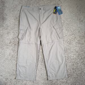 Under Armour 42x30 Brown Ripstop 1205777 Hunt Fish Convertible Mens Cargo Pants
